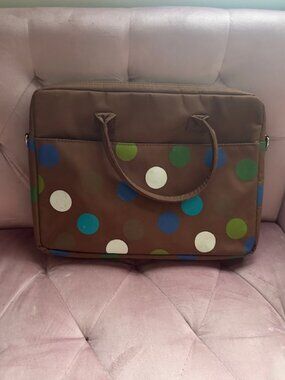 Polka dot laptop carrying bag